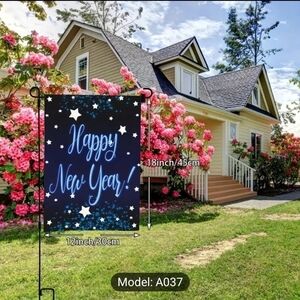 Happy New Year Garden Flag